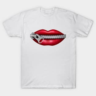 Mouth Shape with Zipper T-Shirt